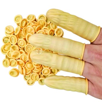 ESD Yellow Rubber Finger Cots (TH2)