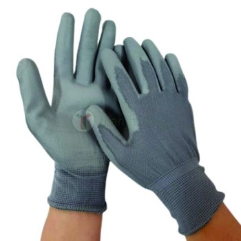 Grey Palm Coated PU Gloves
