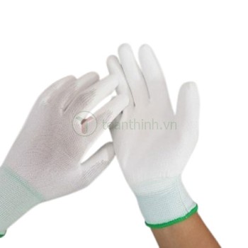 White PU Coated Plam Gloves